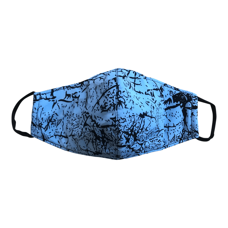 Black Forest On Blue Adult Mask